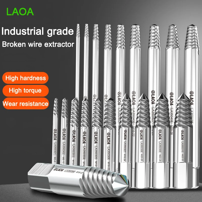 

LAOAindustrial-grade broken wire extractor, high-strength non-slip auto repair bolt extractor, fast screw sliding wire repair to