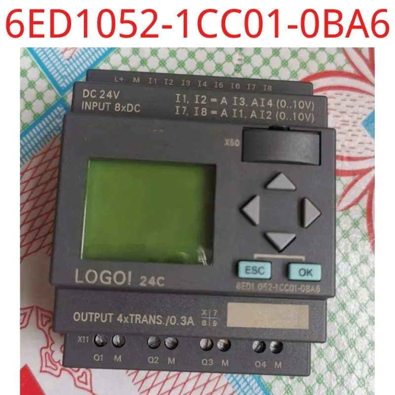 

used test ok real 6ED1052-1CC01-0BA6 LOGO! 24 C, logic module, display PS/I/O: 24 V/24 V/24 V trans., 8 DI (4 AI)/4 DO,