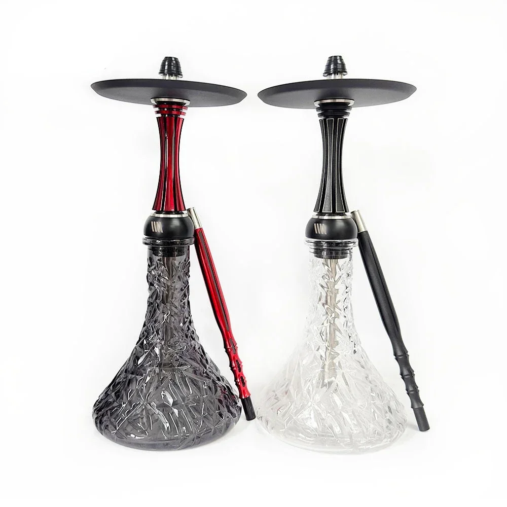 Alpha Hookah Model X Reverse Black Matte Stainless Steel Shisha Smoking Set Russian