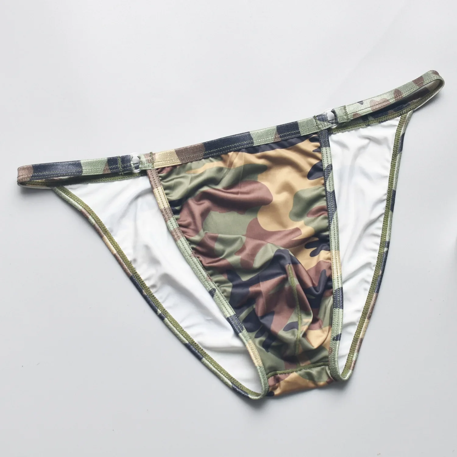 Camouflage briefs sexy Underwear Men Briefs Low Waist Breathable Men's Bikini High Fork Soft Smooth Half Hip Boxer