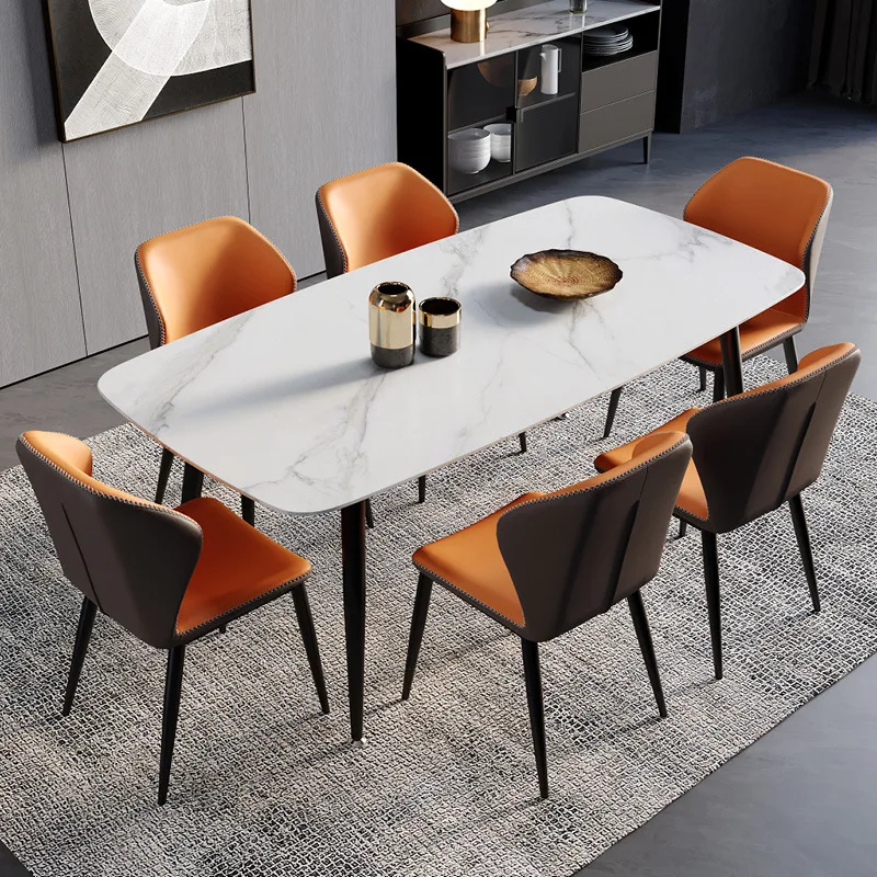 Italian Luxury Dining Chair Home Simple Modern Leisure Armchair Business Thickened Hotel Soft Home FurnitureBag Restaurant Chair image 3