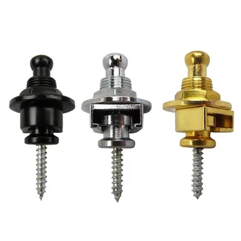 2 szt. Blokada paska gitarowego do gitary basowej, antypoślizgowa blokada paska, kołki blokujące, przyciski paska gitarowego, metalowy koniec - 3 kolory do wyboru