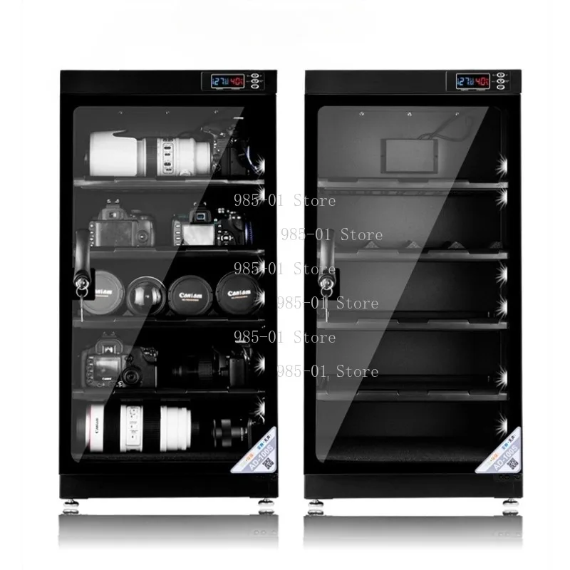 Digital moisture-proof storage box with viewing window, electronic humidity control dry cabinet for camera and lens preservation