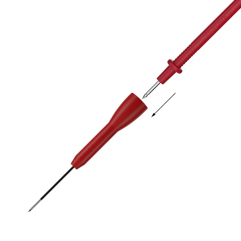 Insulated Piercing Needle Non-destructive Multimeter Test Probes Red/Black 30V-60V for 2mm Test Lead Multimeter Test Probes