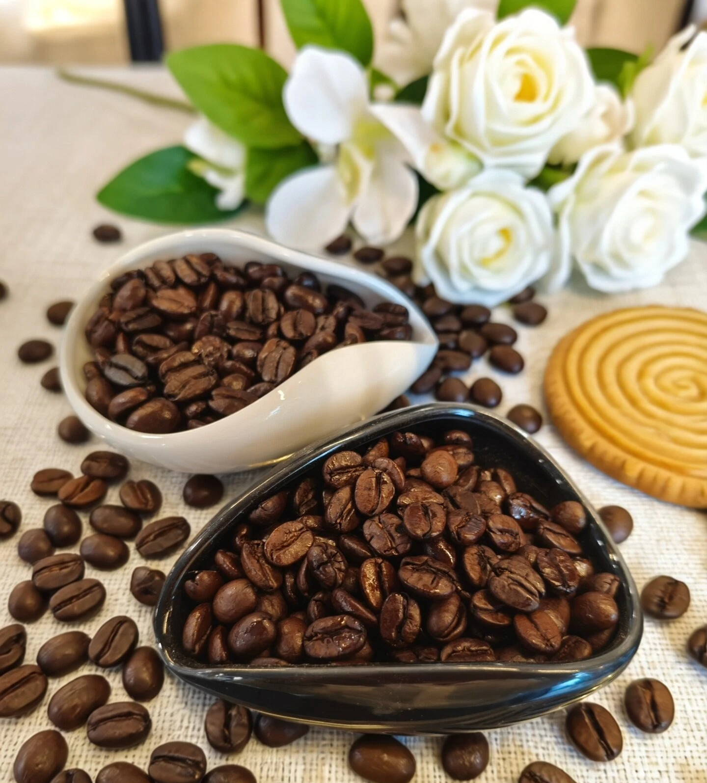 Coffee Tea And Bean - Plateau doseur en céramique pour grains