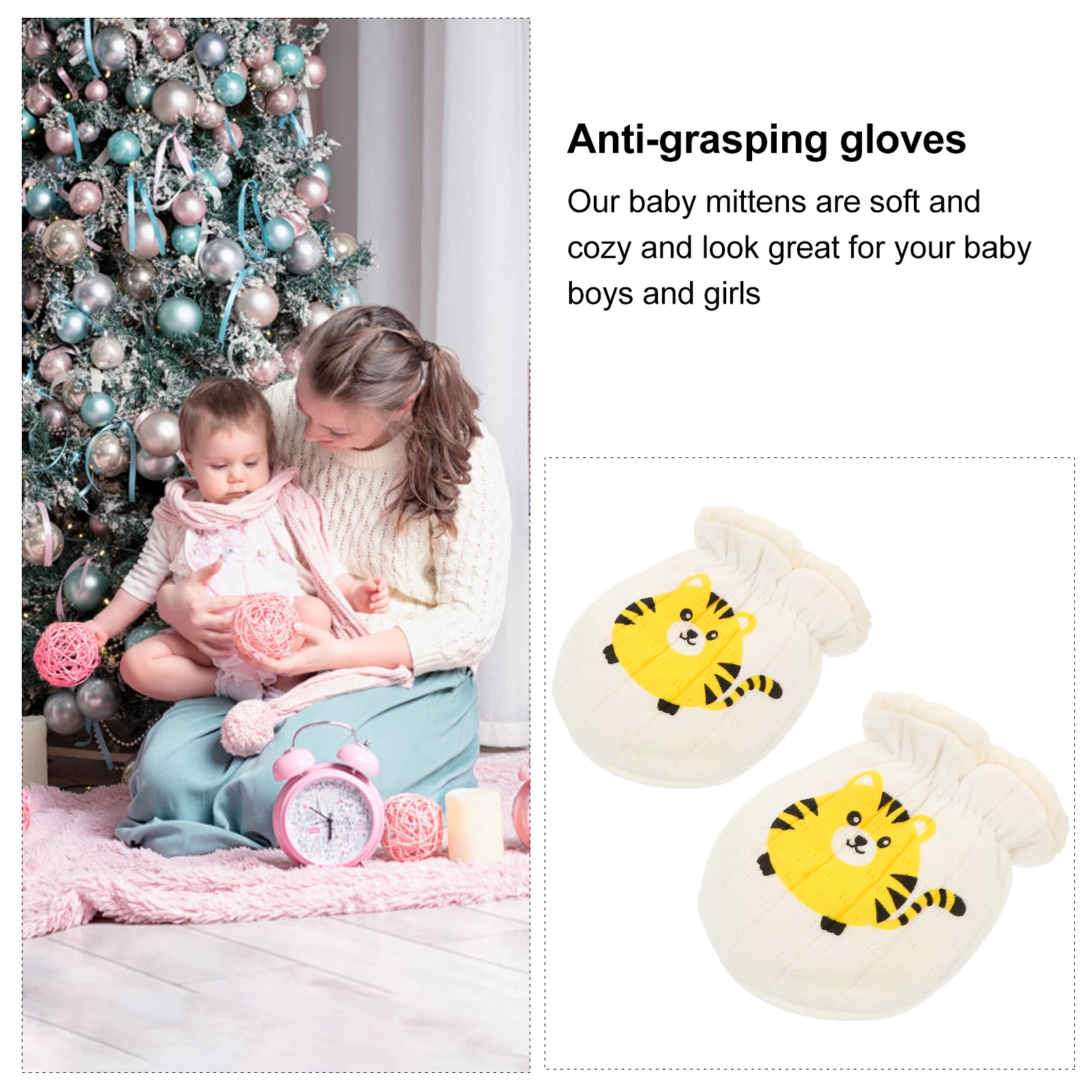 

Gloves for Winter Anti Scratch Newborn Girl Mittens No Anti-scratch Hand Yellow Infant
