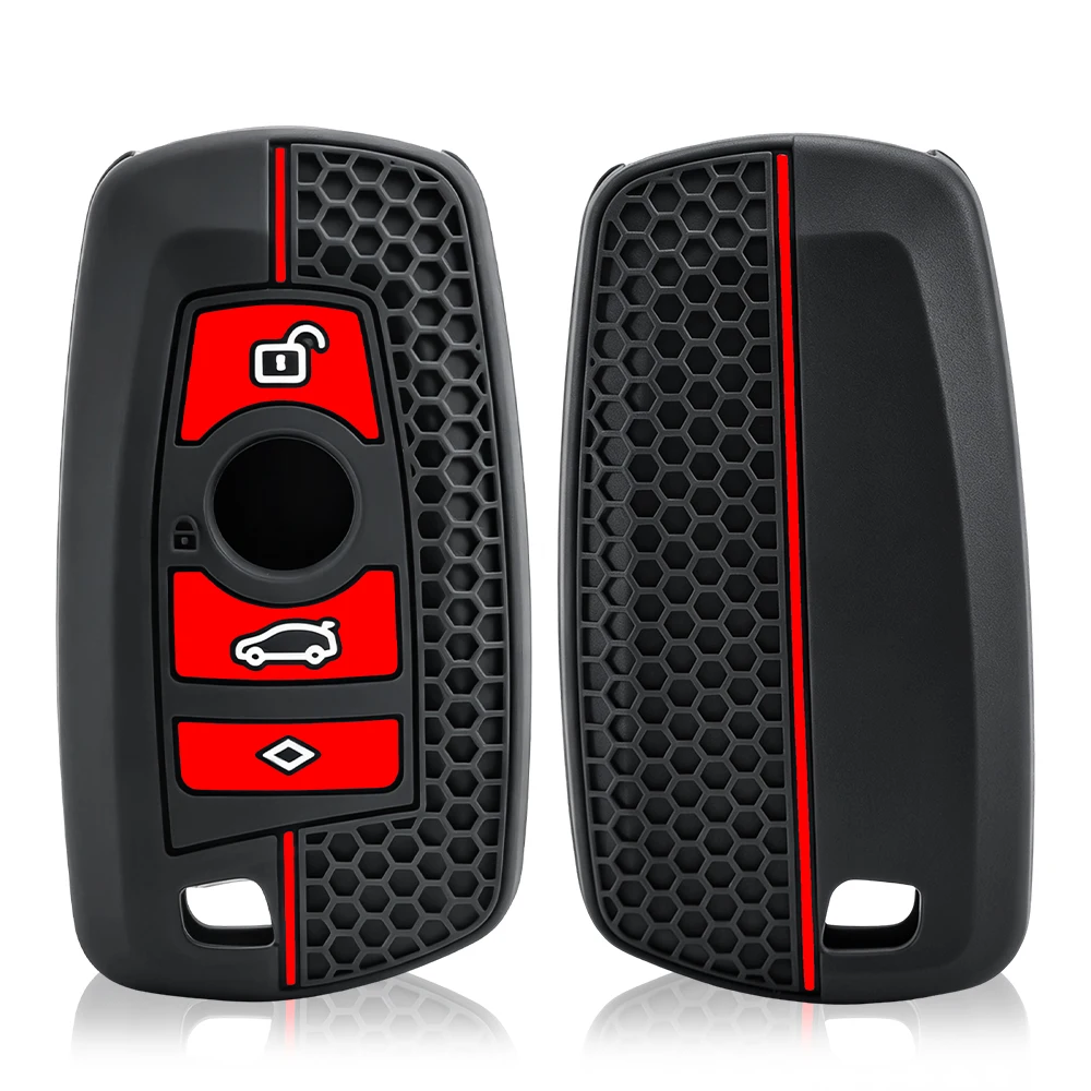 Silicone for BMW F30 F31 F32 F34 F20 F21 F07 F10 1 3 5 7 Series M3 M4 X1 X3 G01 X4 G02 X5 F15 F16 Car Key Case Cover Shell Fob