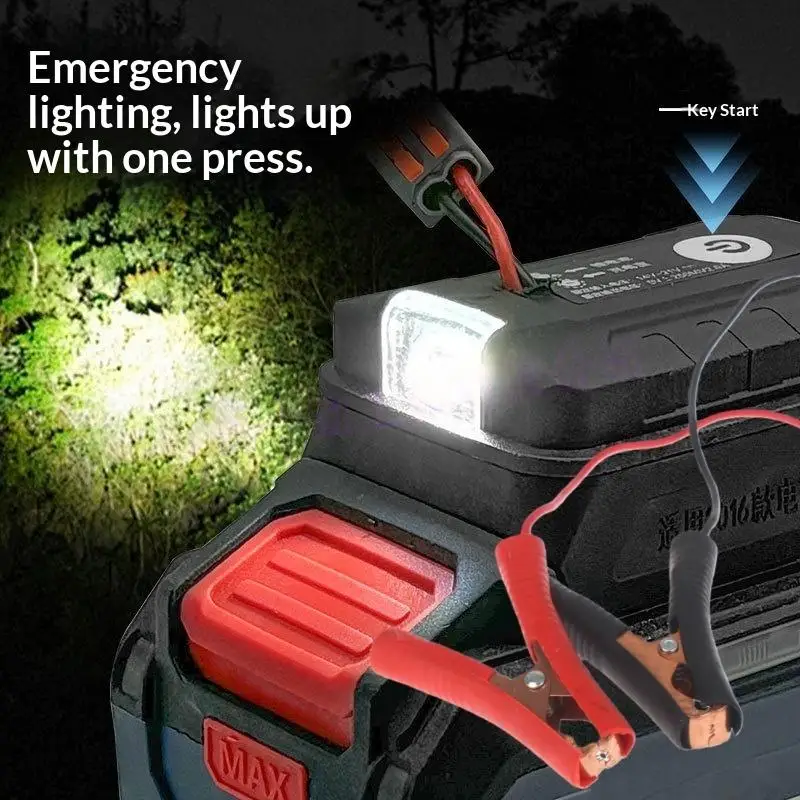 

1PCS 144 * 83 * 100mm Convenient Household Car Emergency Start Power Supply With LED USB Automotive Battery Charging Treasure