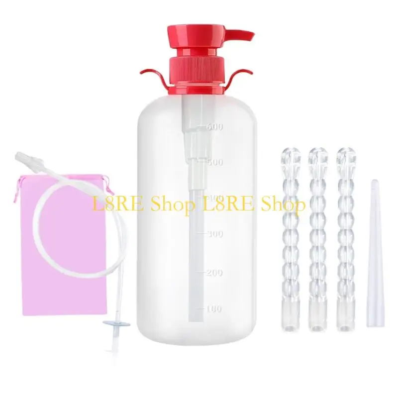

L8RE Клизма Анусы Наборы бутылочек для мытья влагалища 600 мл Устройство для очистки влагалища Ирригатор влагалища Шприцы ануса