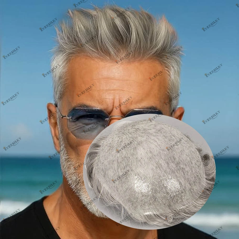 

Мужской парик-накладка из натуральных волос Реми, 6 дюймов, с технологией V-loop Microskin, супернатуральная линия роста волос, незаметный, 1B65 1B80, протез для волос