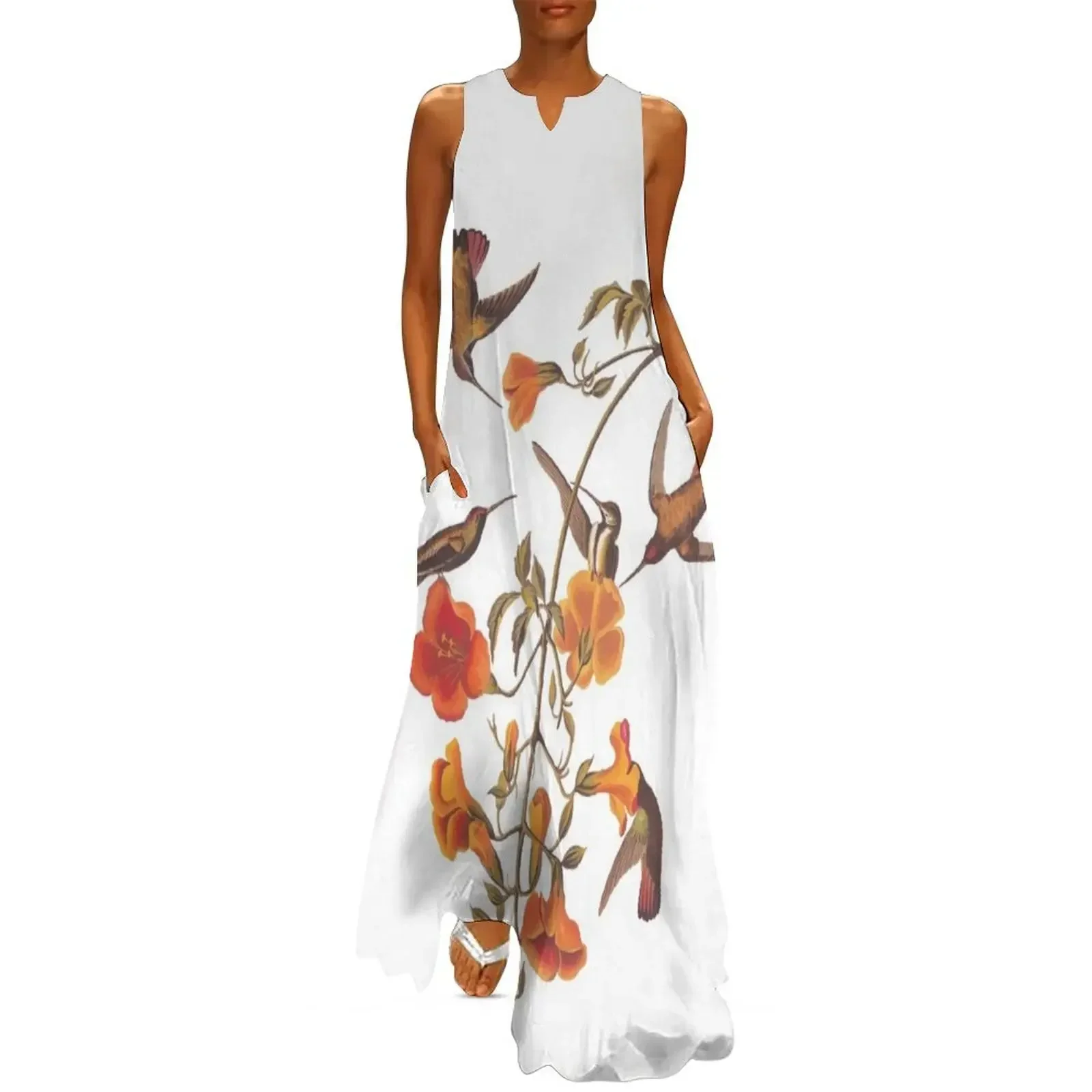 

Audubon's Mangrove Hummingbird Long Dress women evening dress elegant and pretty women's dresses Long dress woman