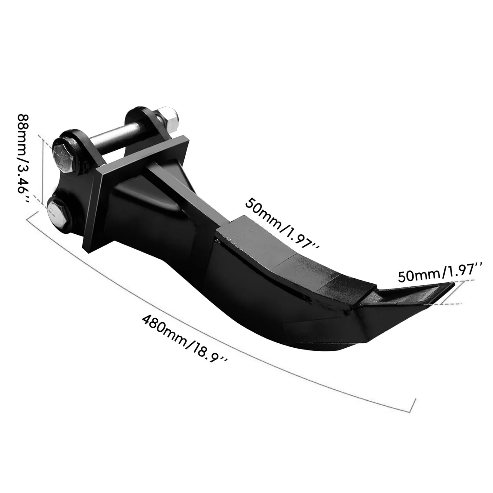 Aksesori Ekskavator Mini Ripper Baja Paduan 0,98 Inci Diameter Lubang 3,54 Inci Rentang Lampiran Ripper Ekskavator Mini