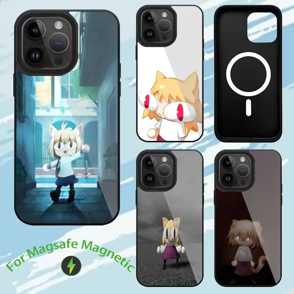 

Anime Game Neco-Arc Phone Case For iPhone17,16,15,14,13,12,11,Plus,Pro,Max For Magsafe Wireless Charging case