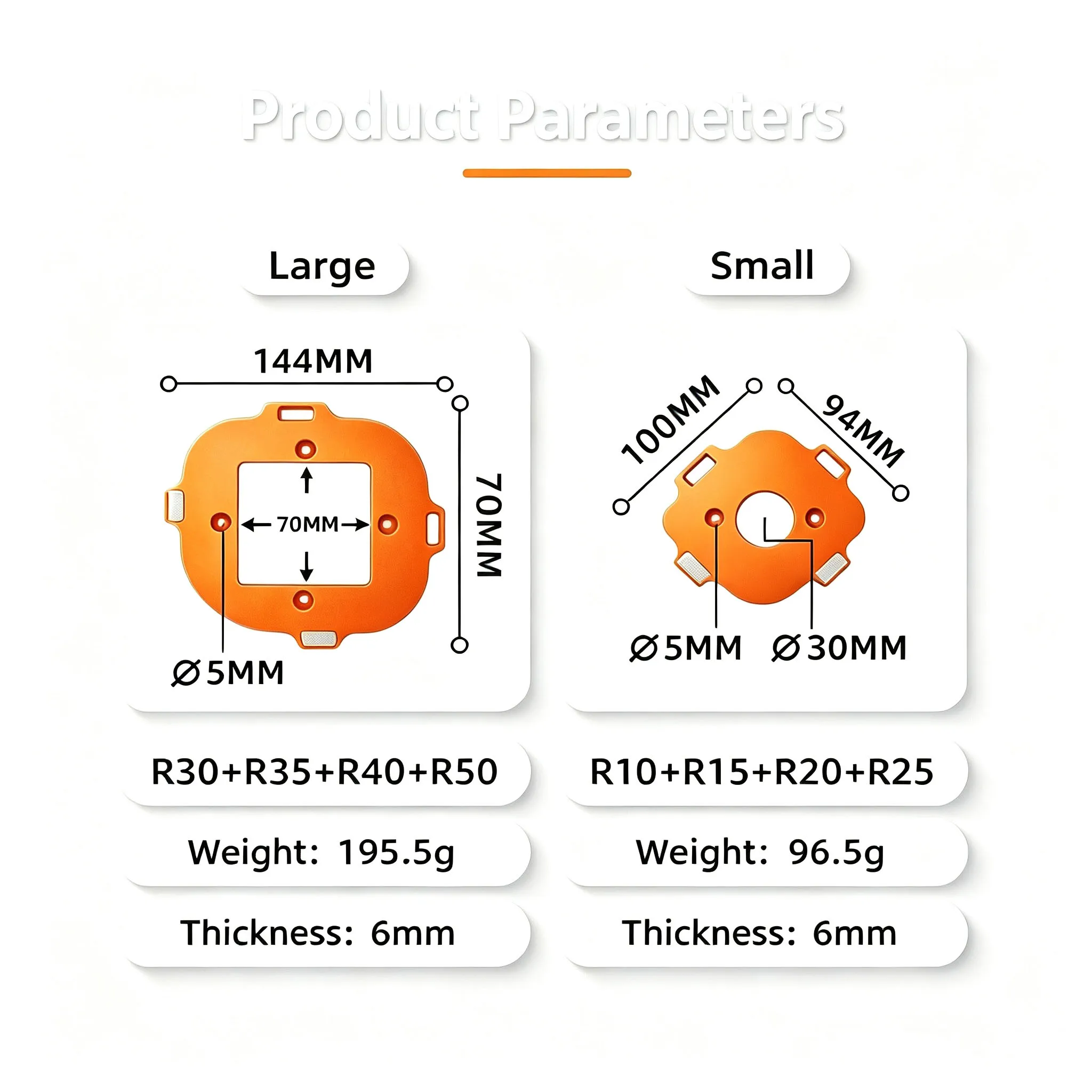 2pcs Rounded Corner Cutting Die For Versatile Woodworking Corner Rounder Tool Four-in-One Compact Edge Trimmer Cutting Template