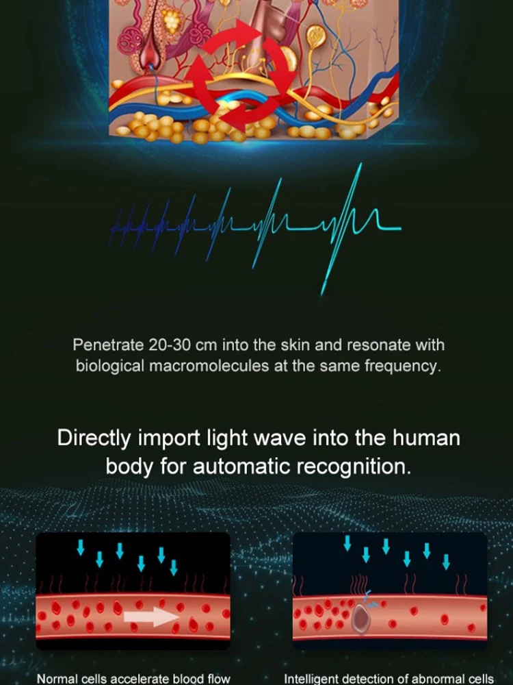 Top-Qualität Iteracare Tera hertz Therapie Wellen gerät Licht magnetisch elektrisch thz Massage gerät Heil gebläse Zelle Gesundheit Gewichts verlust – Detail 12