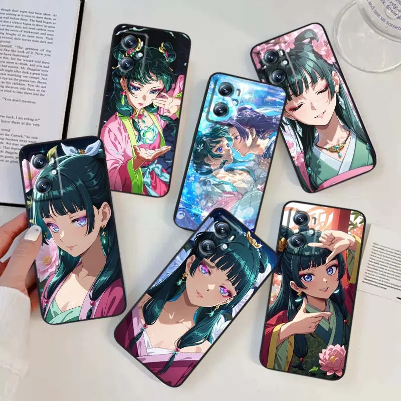 

The Apothecary Diaries Anime For OPPO Reno 7 A96 A40 A58 5 6 Realme GT A74 A78 Neo2 A74 A78 Find X5 X3 X7 X8 Black Phone Case
