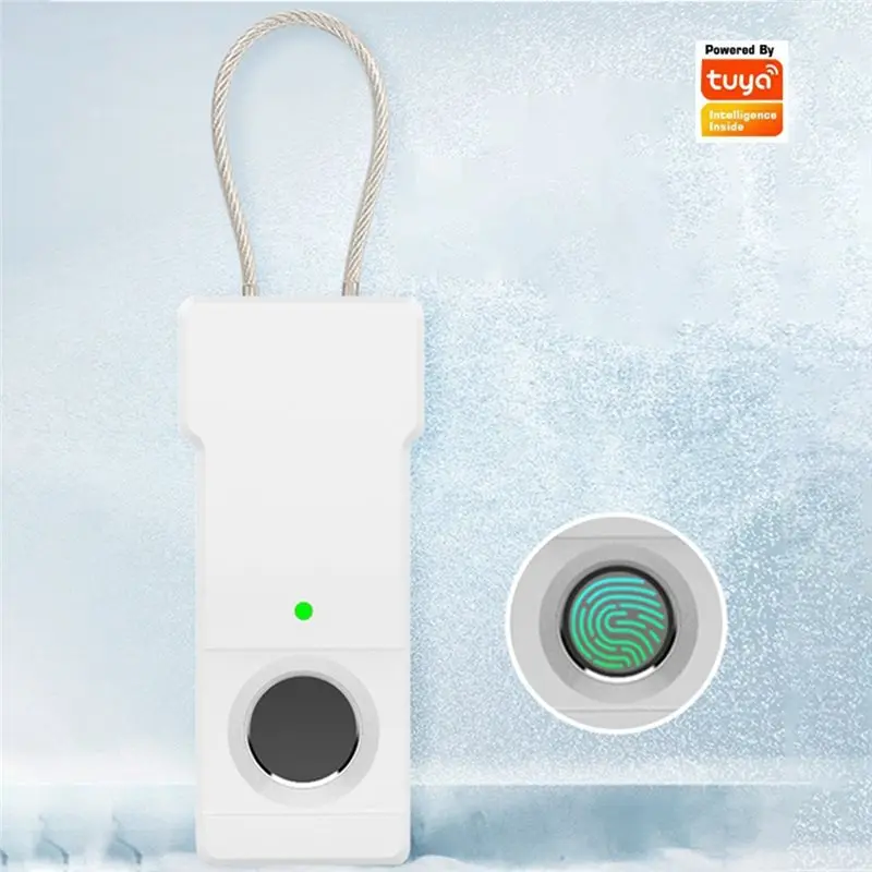 B29C-Bluetooth Enabled Tuya Fingerprint Padlock Combination Code Lock Mini Suitcase Luggage Key W