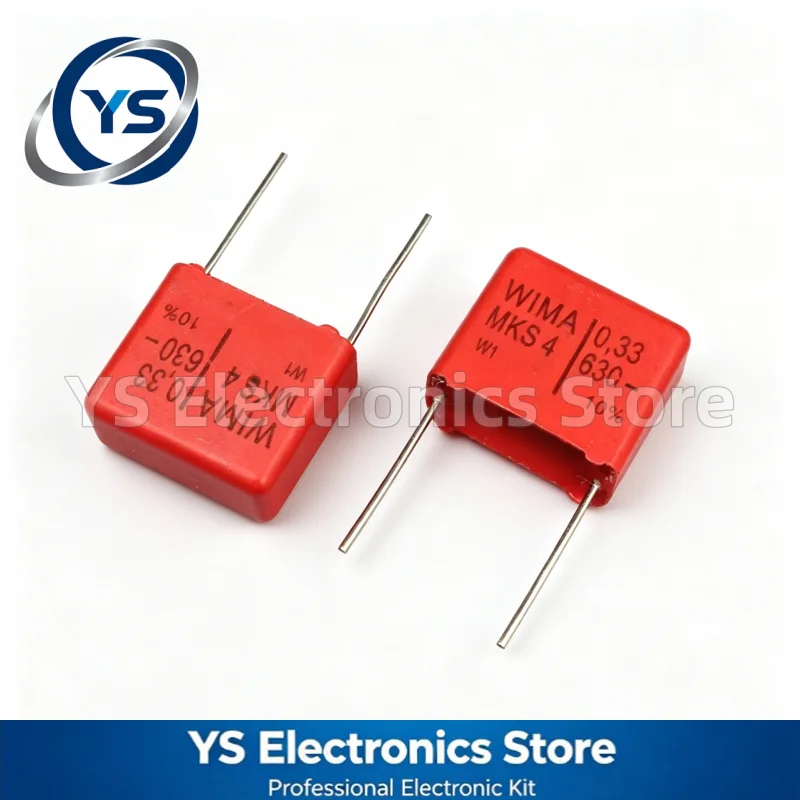 MKS4 630V0.33UF WIMA RED 630V334 330NF 15mm Film Capacitor Hi-Fi Audio Capacitors NEW and Original