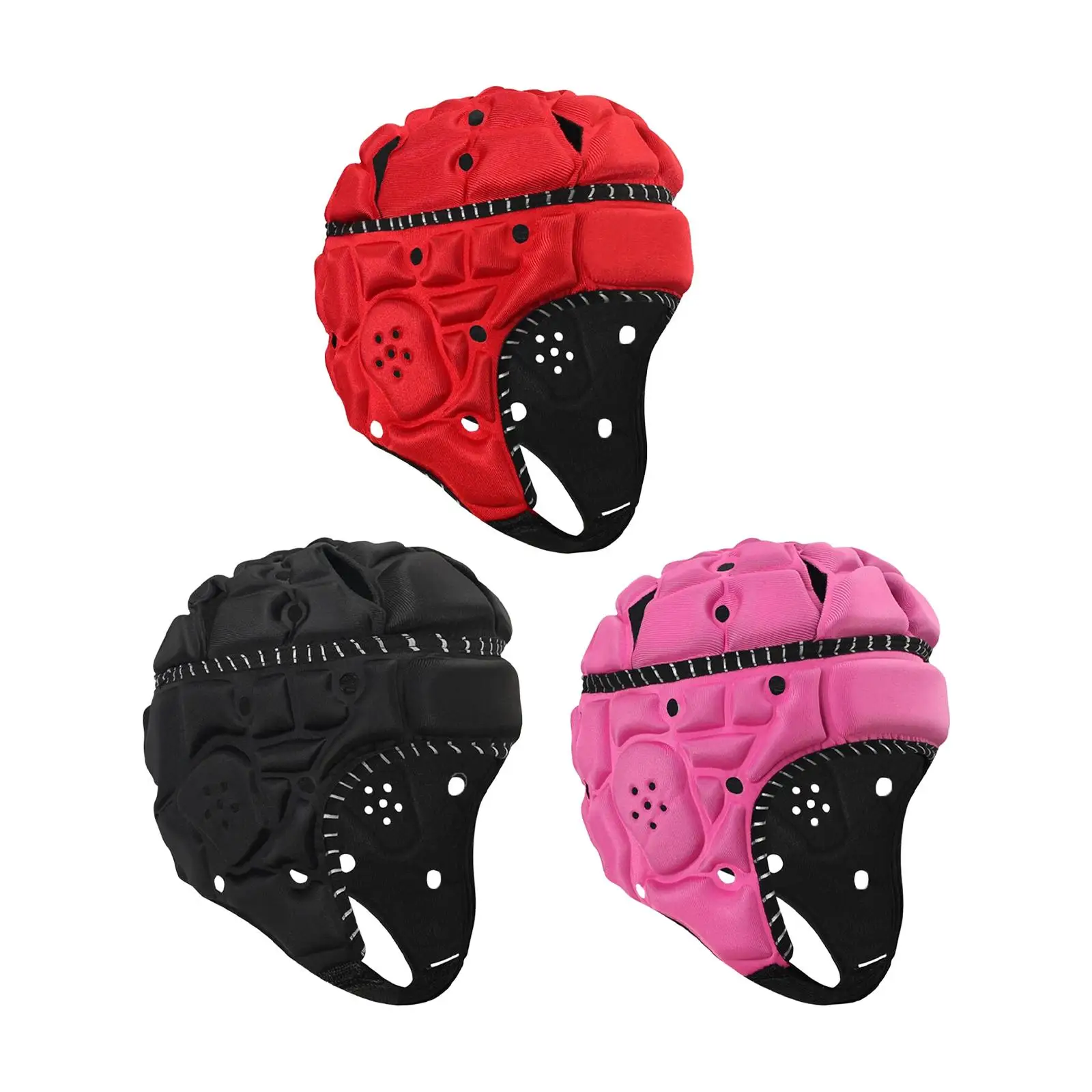 어린이 럭비 헬멧 보호 럭비 헤드가드 스크럼 캡 보호 장비 롤러 스케이팅 스포츠 축구 플래그 풋볼용