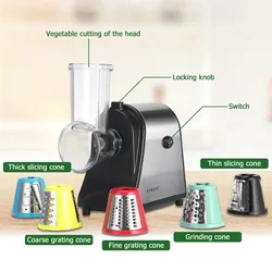 Multifunctional Electric Salad Fruit Vegetable Slicer Cutter Carrot Potato Chopper Cutting Machine Stainless steel Blade