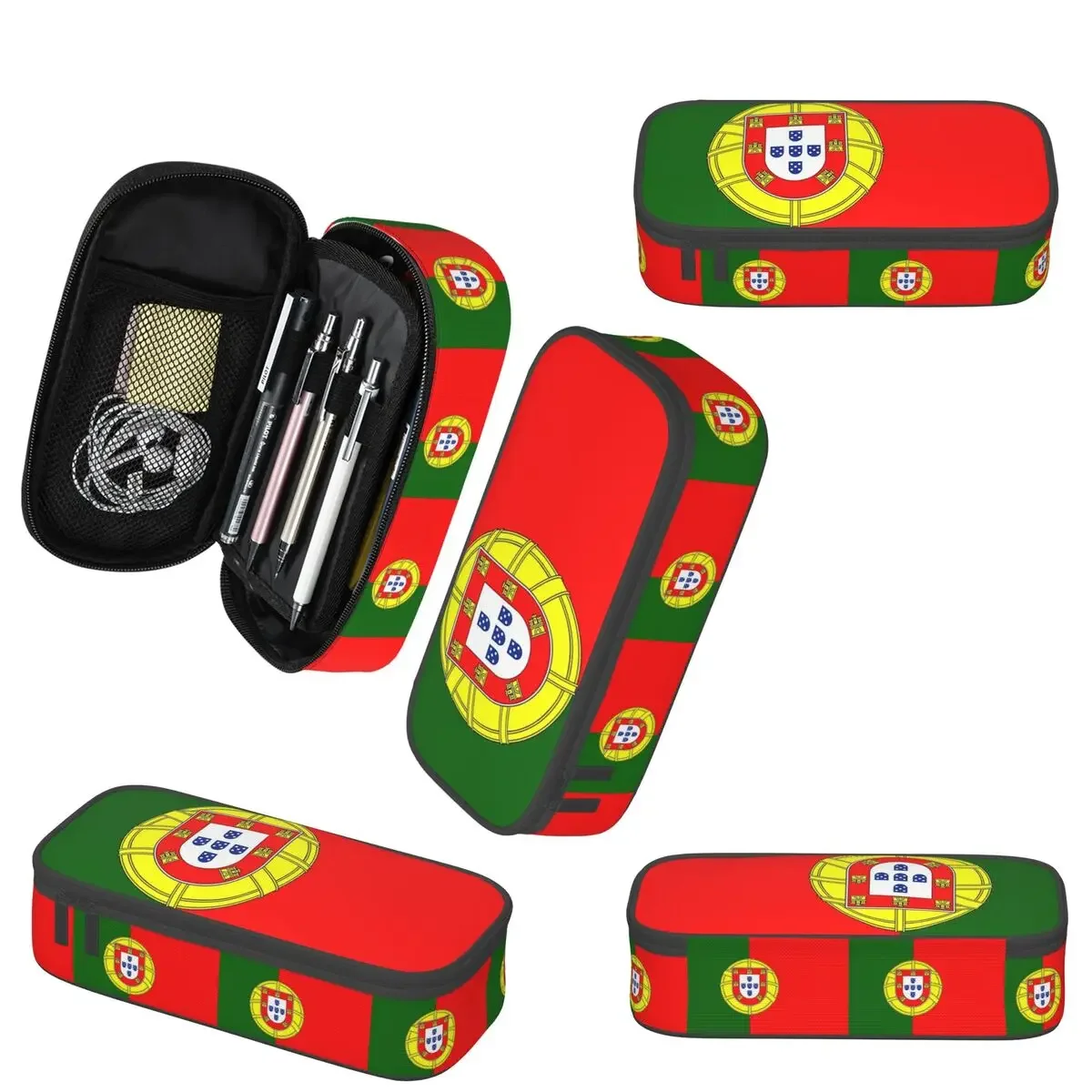 Flag Of Portugal Pencil Case for Kids School Pen Box Pencil Bag Stationery Supplies Pen Holder Bag