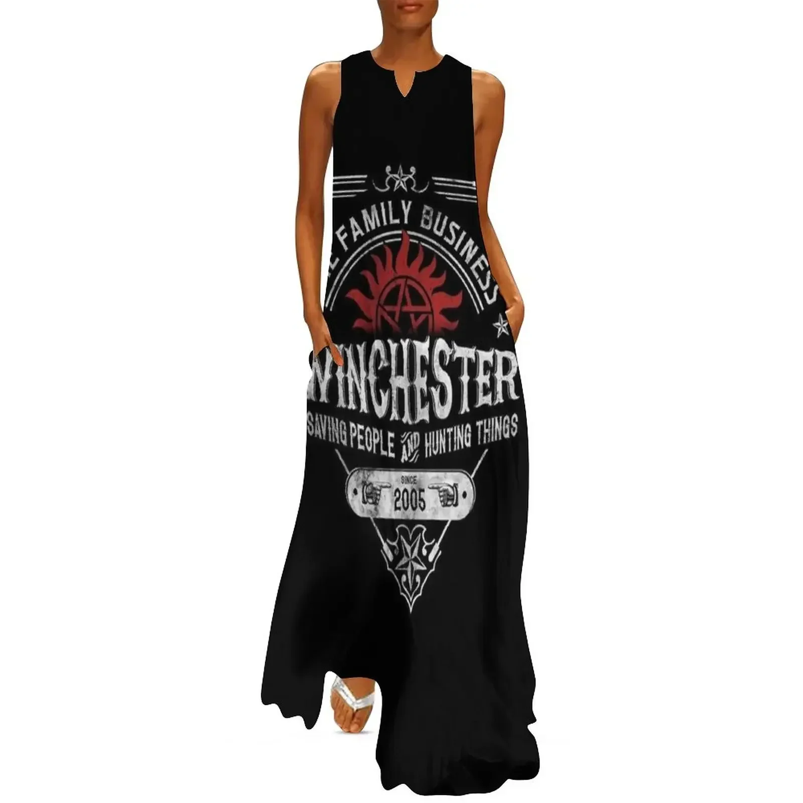 

The Family Business Winchester Saving People and Hunting Things Supernatural Long Dress woman dress Dress