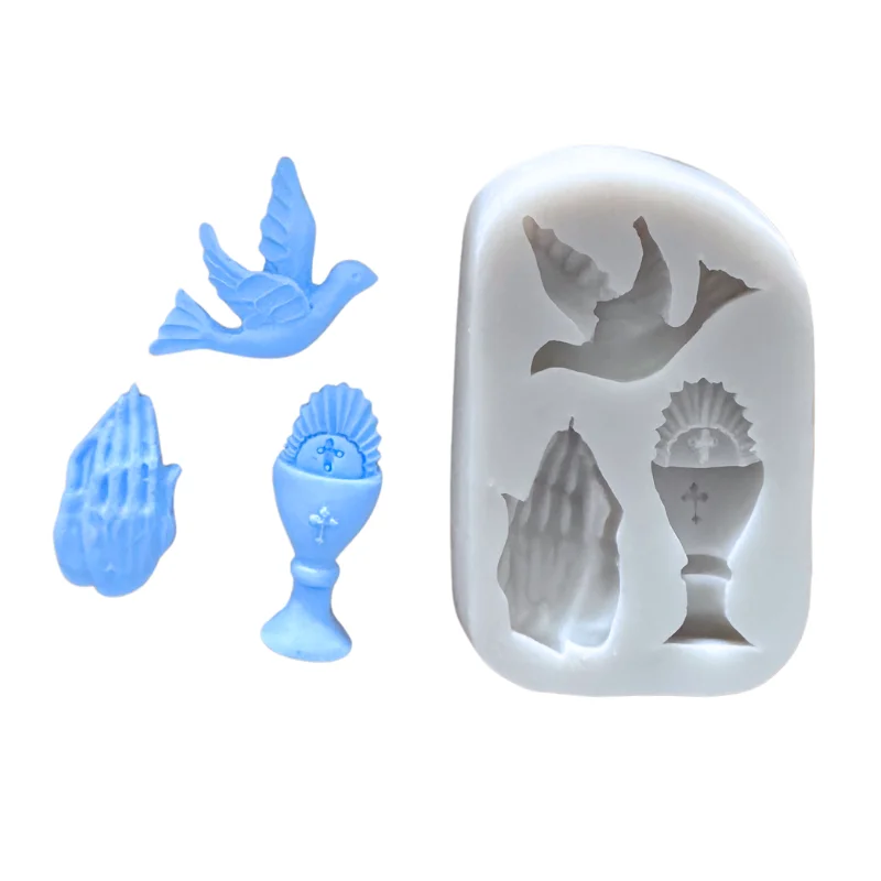 Cake Tool Silicone Mold Peace Dove Pigeon Fondant Silicone Mould Cake Decoration Sugar Mold Cookie Baking Sugarcraft Mold