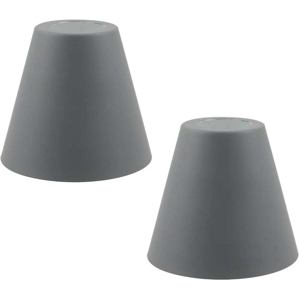 

2pcs grey barrel metal lampshade hardware e27 industrial pendant light shade vintage chandelier lamp shades cone bulb guard tab