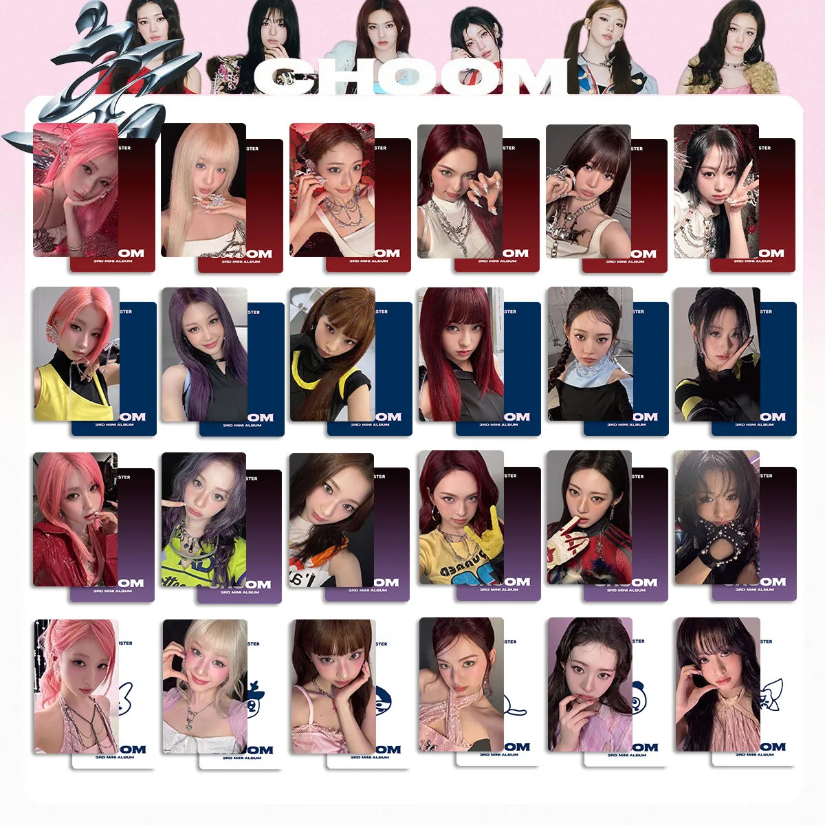 

IN-STOCK KPOP NEW album CHOOM Ruka Ahyeon Rami Crimson Prism Metallic idol photocard single PC random card fans collection