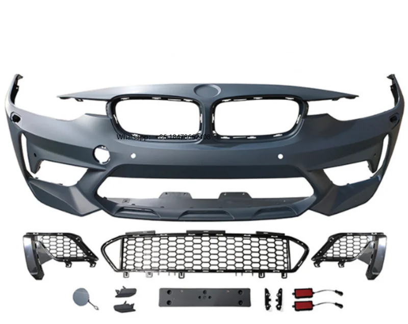 

For 3 Series F30 F35 2012-2019 Upgrade to M3C Style Body Kit Include Front Bumper Assembly with Grille