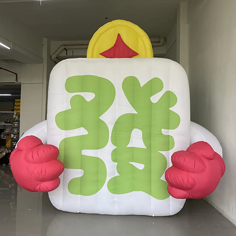 

Inflatable mahjong dolls with blowers, outdoor square and shopping mall large-scale event decoration air models