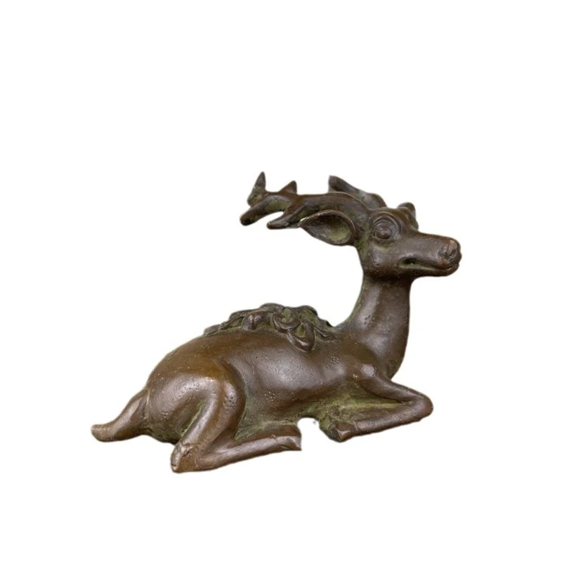 Vintage solid desktop pen holder decorative paperweight deer ornament