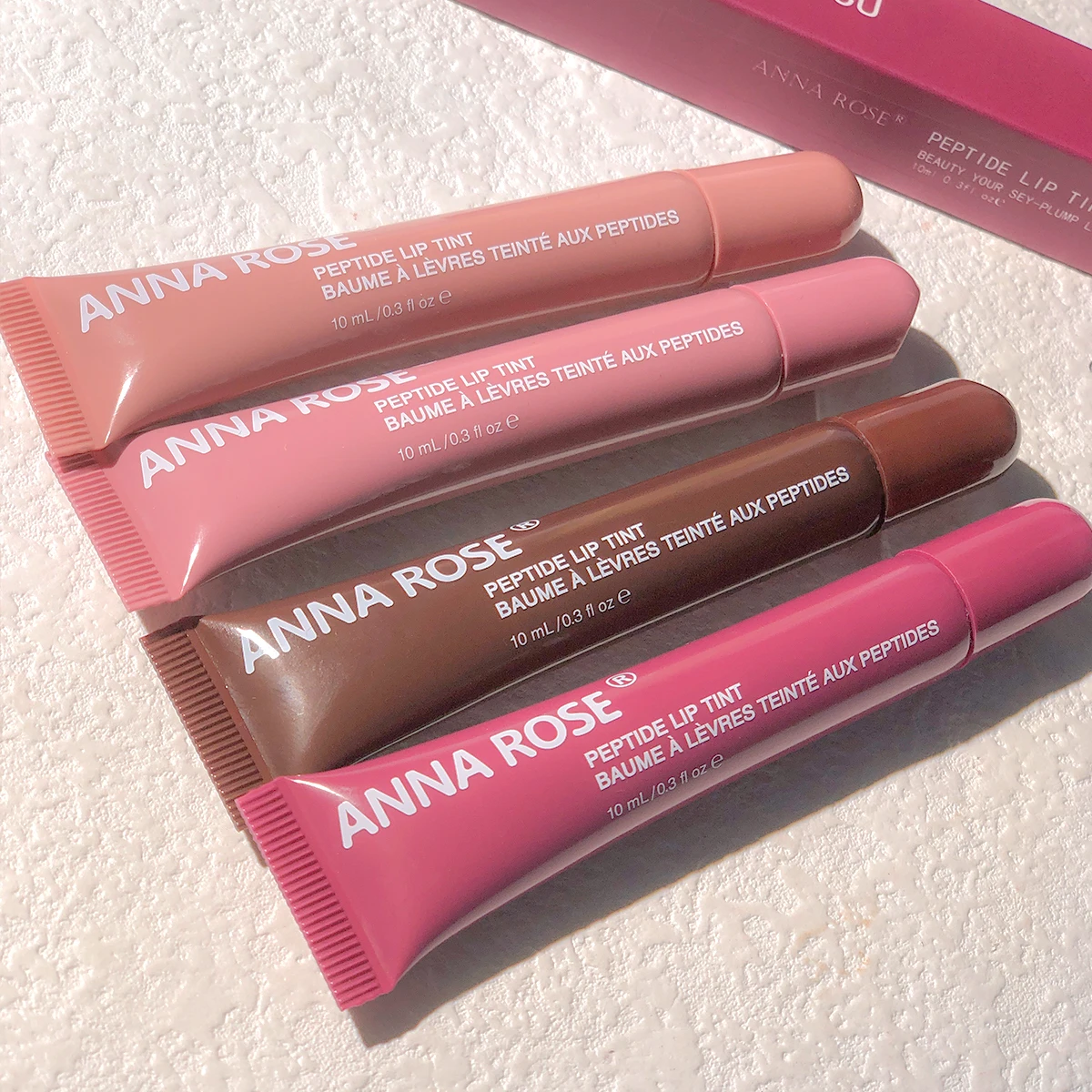 ANNA ROSE 4-Kleuren Buis Lippenstift Hydraterende Lipgloss Kleurrijke Lippenbalsem Lippenstift Orale Glazuur Lip Kleur voor Schoonheid make-up Lipolie
