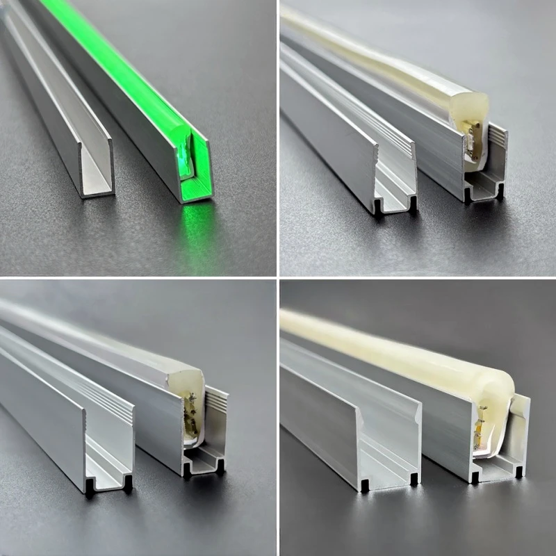 Surface Mounted Fixed Clip LED Aluminum Profile For Neon Silicone Rope Tube Channel Holder Linear Strip Light Buckle Accessories