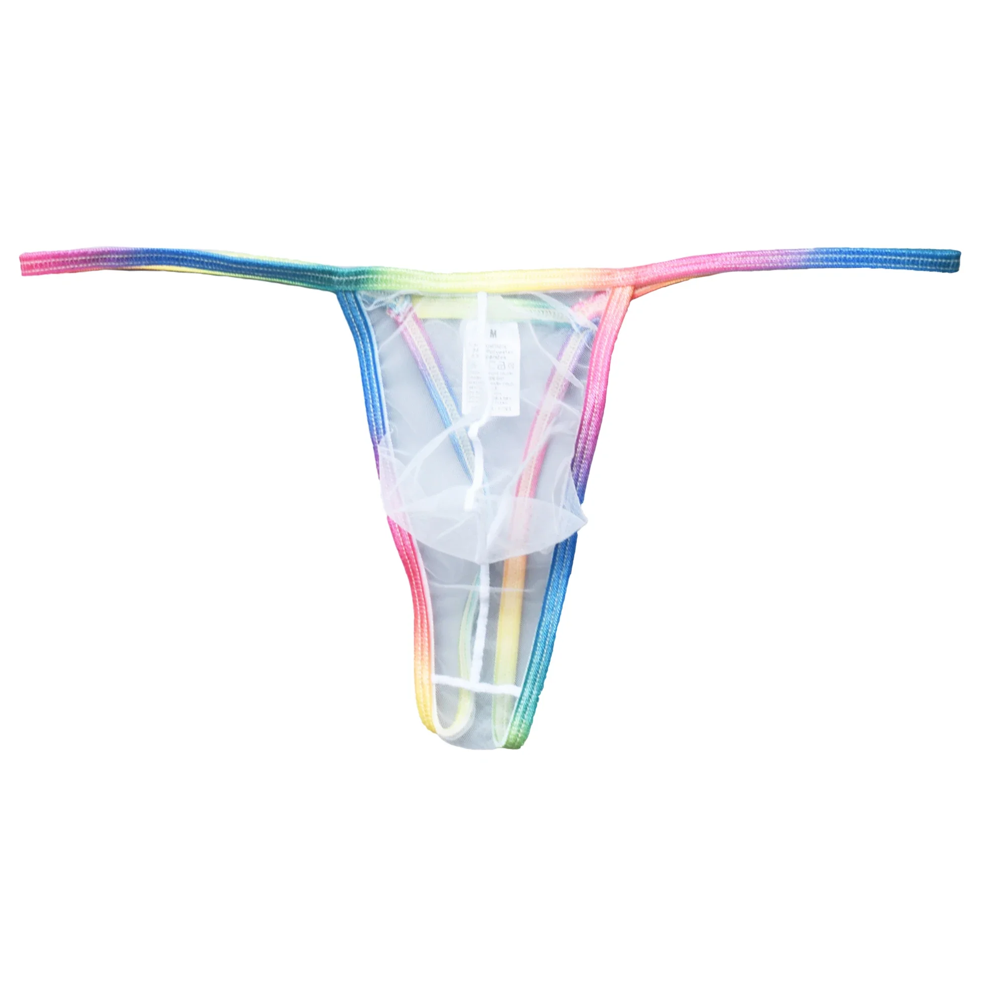 بيكيني شفاف مثير للرجال سروال داخلي على شكل حرف T من الخلف رفيع شبكي يسمح بمرور الهواء ثونج منخفض الخصر منتفخ الحقيبة شفافة من خلال ملخصات G-strings #5