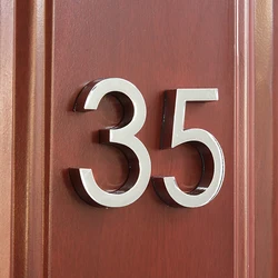 1pc 60mm Exterior House Number Outdoor Self Adhesive Numbers 3D Plastic Apartment Door Numbers Mailbox Address Stickers #0-9