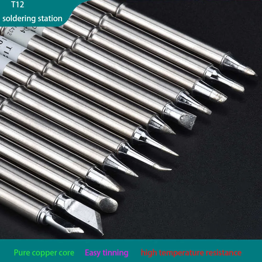 1/5/10/20 Pcs External Heat Type Soldering Iron Tips Series T12-B I ILS K KU JL02 BC2 BC3 C4 D12 D24 D32 Soldering Tool