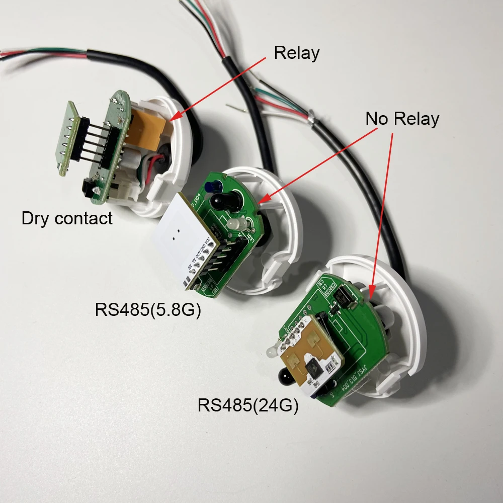 1 ชิ้นมนุษย์ Presence เครื่องตรวจจับ 5.8/24 กรัมไมโครเวฟ Sensor RS485 เอาต์พุต Life Being Sensor บ้านสมาร์ทควบคุม