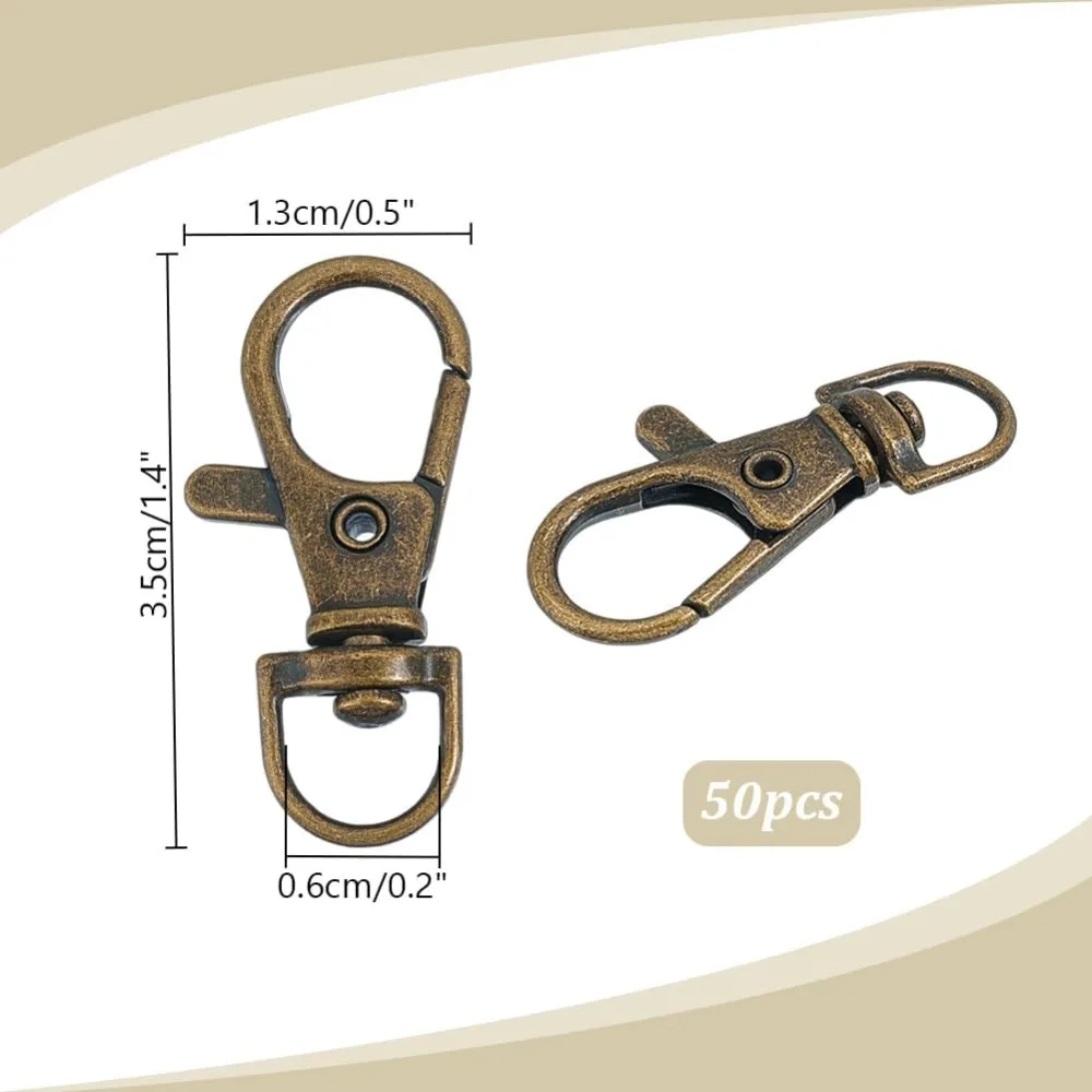 50 قطعة معدنية جراد البحر مخلب المشابك قطب اسهم الزناد خطاطيف قافلة للقفل حزام 35x13 مللي متر ل سلسلة مفاتيح مكرامية حلقات المفاتيح لتقوم بها بنفسك صنع عدة