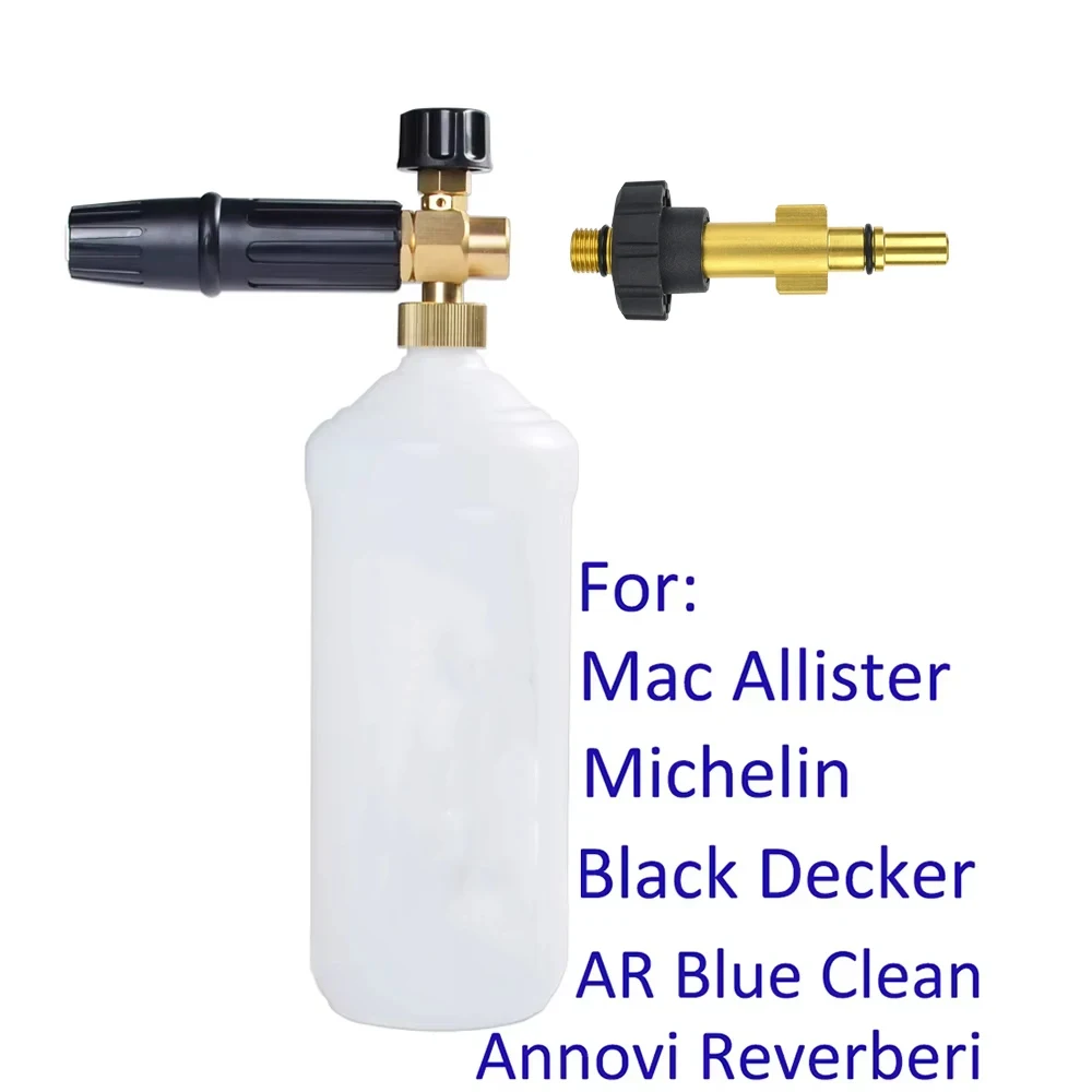 

Car Foam Wash Snow Foam Lance Pressure Washer Foam Nozzle for Makita Mac Allister Michelin Black Decker Stanley AR Blue Clean