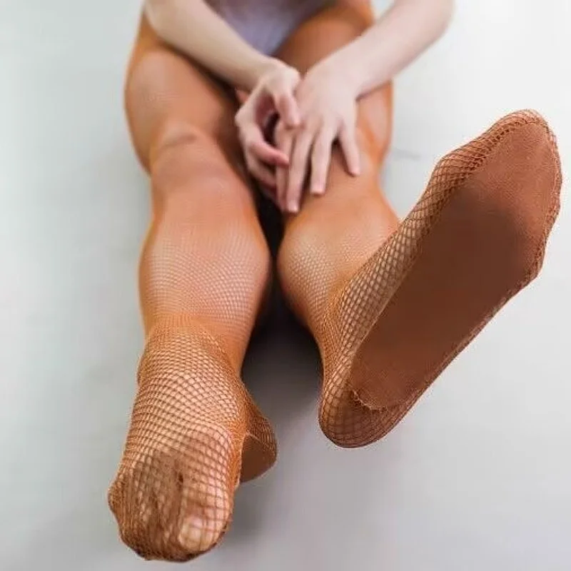 

S M L Plus Size High-quality Hard Mesh Tights Elastic Waistband Anti-slip Latain Dance Pantyhose Compression Shaping Stockings