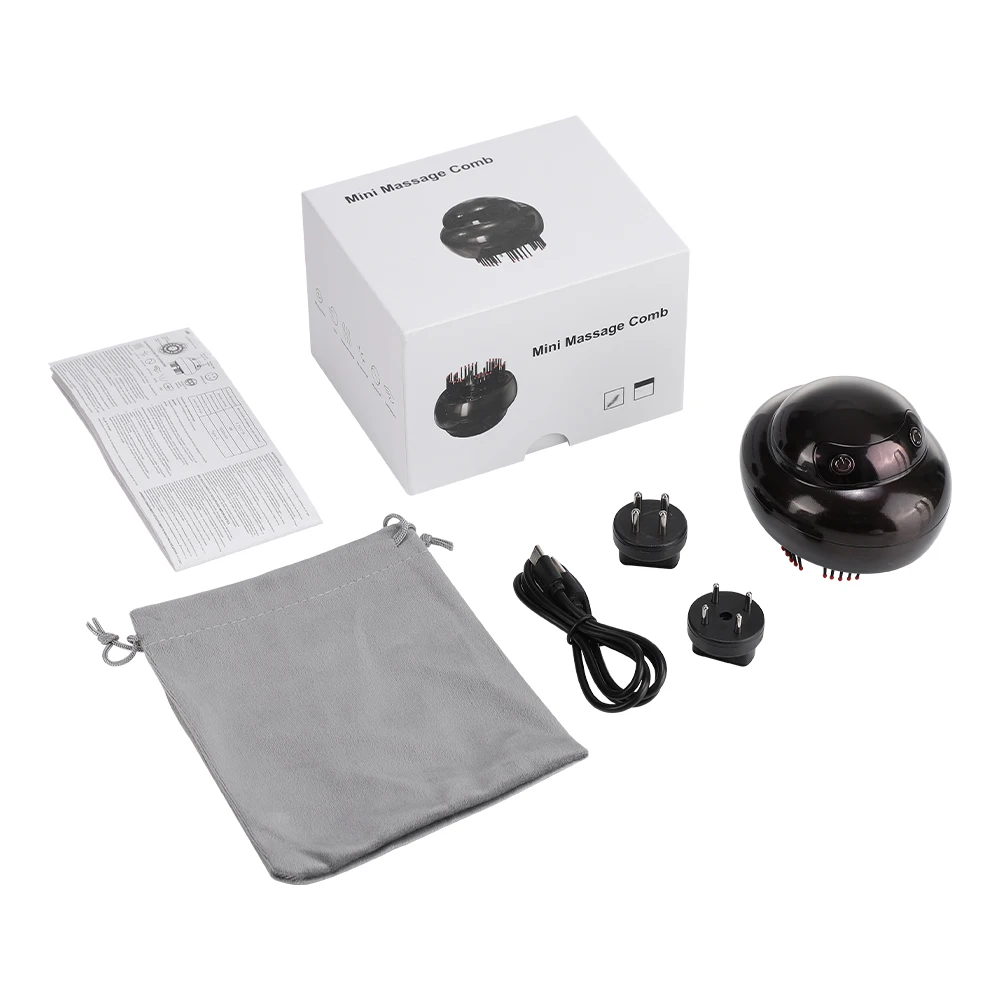 Portable Red Light Head Massager 660nm with Mist Spray Kneading Scalp Relaxation Machine Oil Applicator for Head Massage
