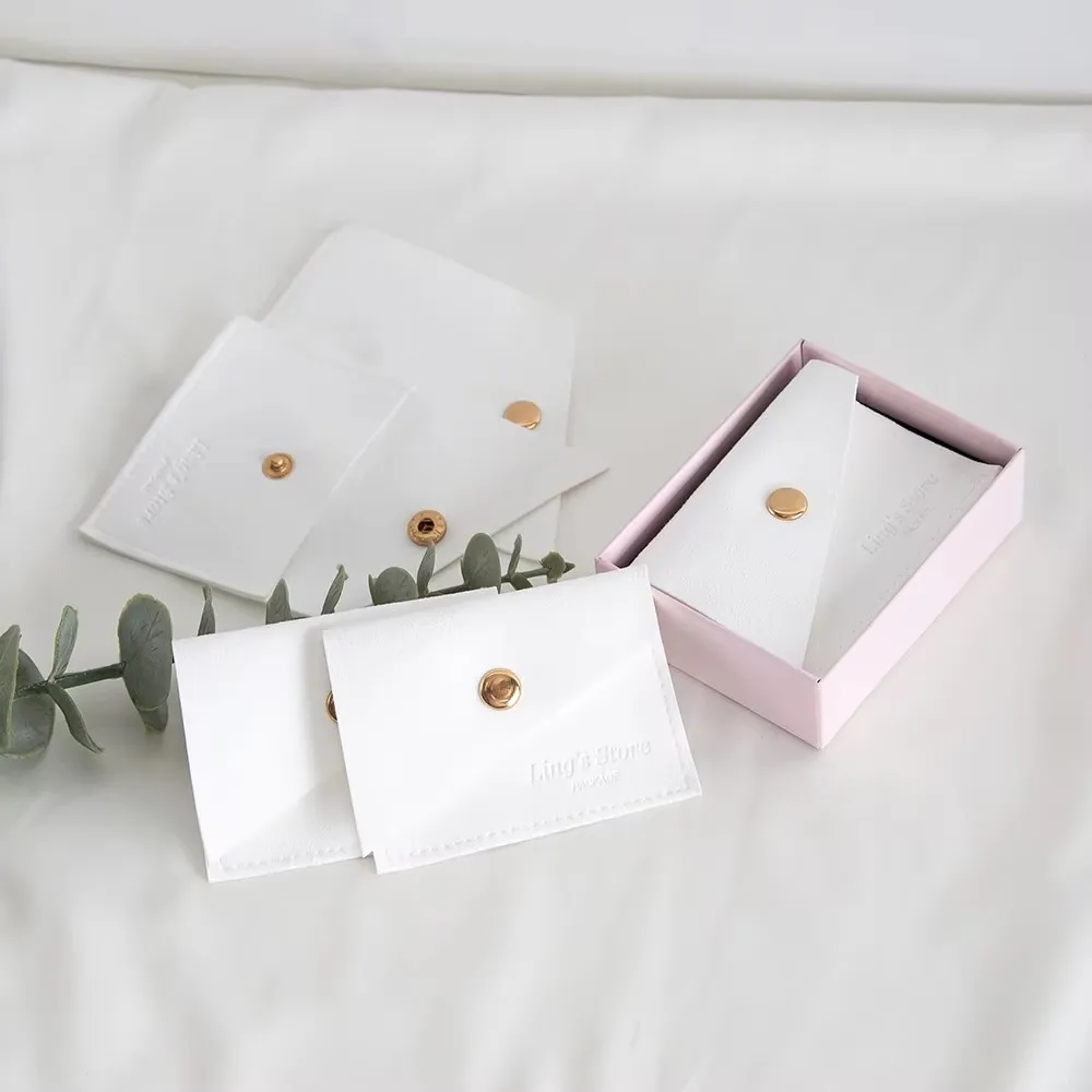 

50Pcs Fashionable Snap Button Envelope Jewelry Packaging Bags Wedding Favor Gift Baby Hairpin Bracelet Necklace U Disk Storage