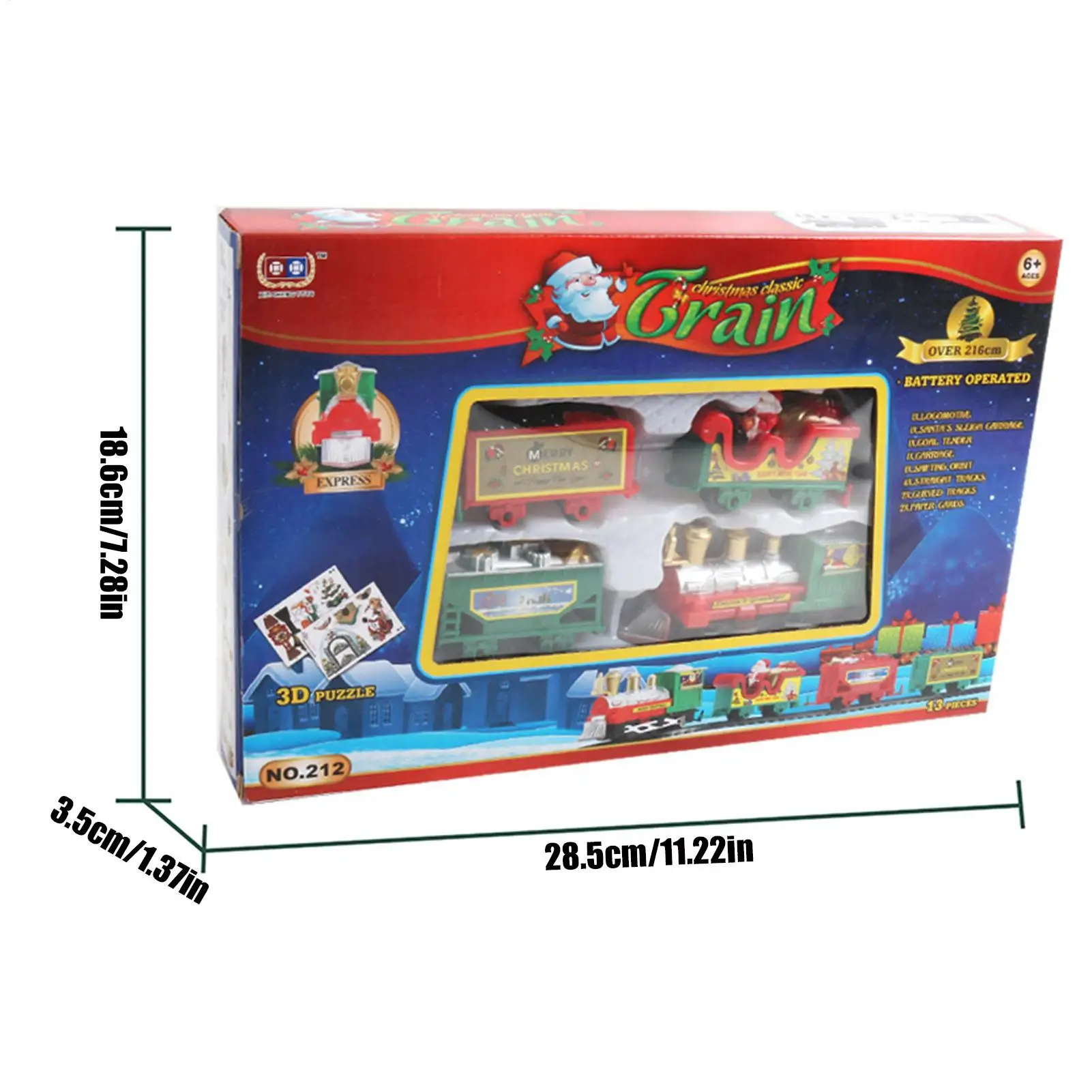 Train Tracks 13pieces Toy Cars Railway Playset Train Sets Activities For Christmas Birthday Toddler Play Imaginative Boys Girls