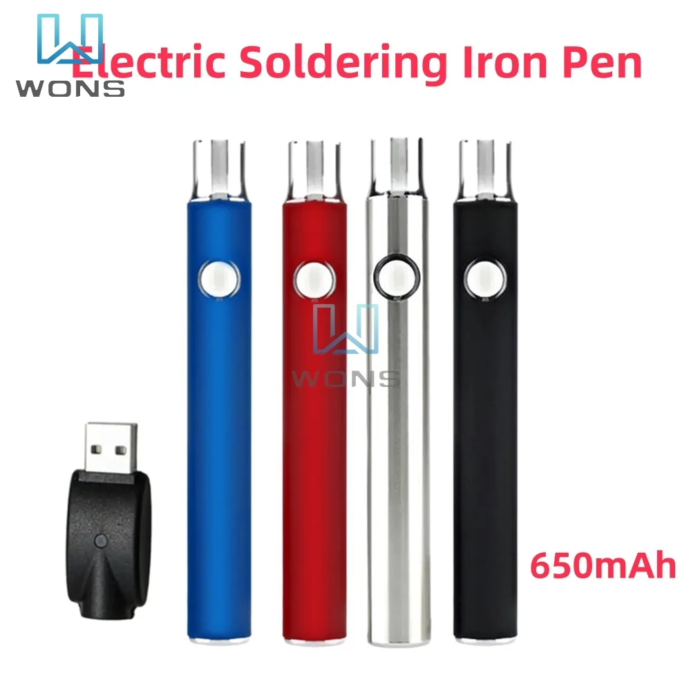 Portable Electric Soldering Iron Pen 650mAh Battery Welding Tool Kit 510 Thread Heat Tips Electronic Welding Repair Tools