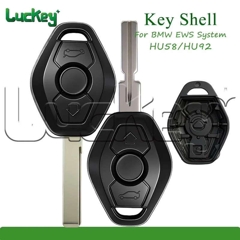 Car Key Shell EWS System For BMW 1/3/5/7 Series X3 X5 Z3 Z4 E38 E39 E46 330 325 525 HU92 HU58 3 Buttons Remote Key Fob Housing