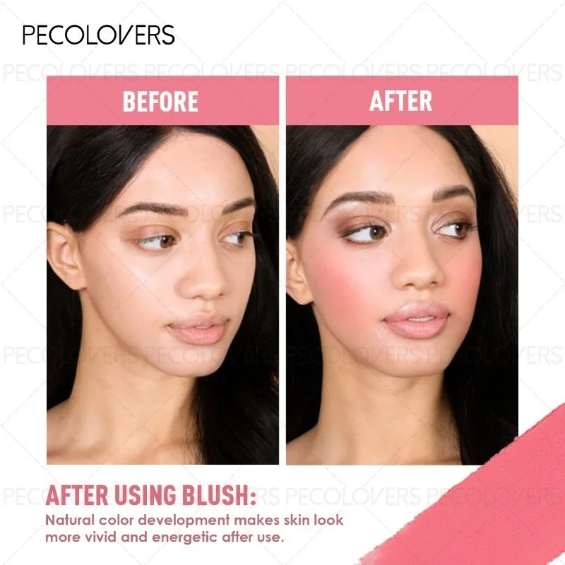 1PC roze push-pull blush crème, gezichtsblush, verheldert de teint van het gezicht, waterdicht en zweetbestendig, schattige make-up
