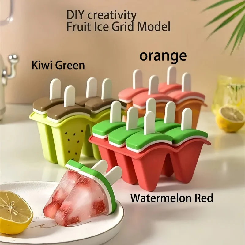 Molde de helado de silicona fácil desmontable, molde de helado casero DIY, caja de helado creativa, herramienta pequeña de cocina de verano, 1 ud.