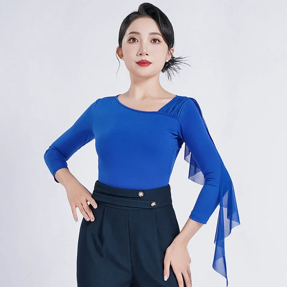 

Female Long Sleeve Latin Dance Bodysuit Professional Ballroom Dance Clothes Cha Cha Samba Rumba Costume F1171