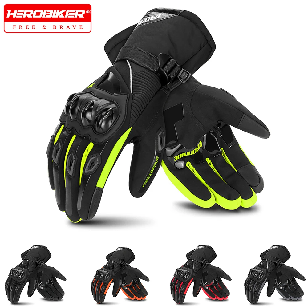 

Winter Motorcycle Gloves Waterproof Full Finger Windproof Motocross Anti-slip Gloves Motorbike Riding Gloves Touch Screen